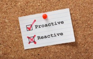 Proactive versus Reactive on a cork notice board